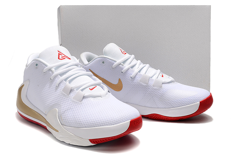 2019 Men Nike Air Zoom Freak 1 White Red Gold Shoes